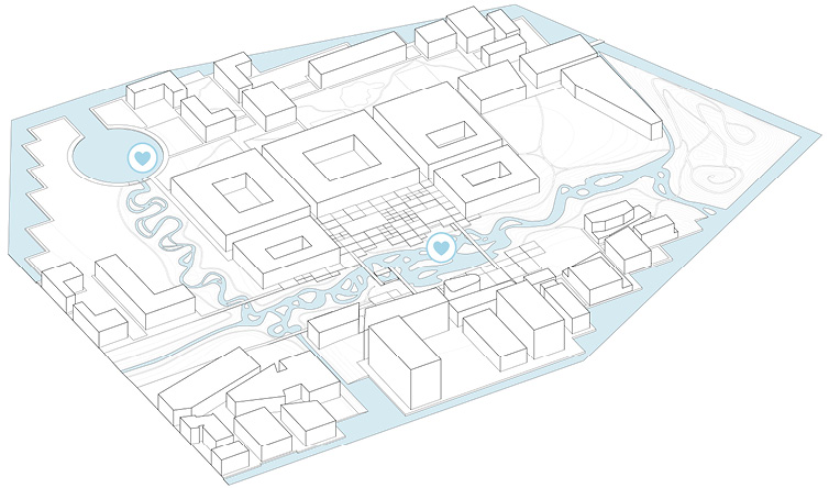 Innovation District: waterway diagram  |  Jacob Bley Griffiths