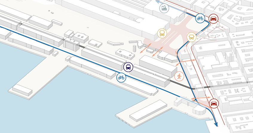Trieste Porto Vecchio: mobility strategy  |  Jacob Bley Griffiths